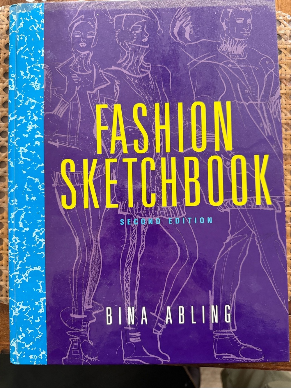 HARDCOVER 1995 Vintage text book Fashion Sketchbook by Bina Abling - 2nd edition